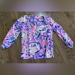 Lilly Pulitzer Pink and Blue Blouse